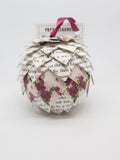 Beloved + Rose Print Book Page Ornament