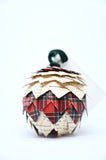 A Christmas Carol + Plaid Print Book Page Ornament