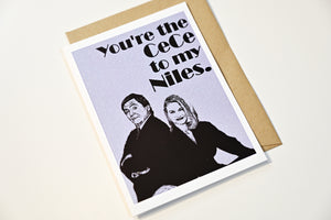 Poppish Greeting Card- Cece and Niles - The Nanny