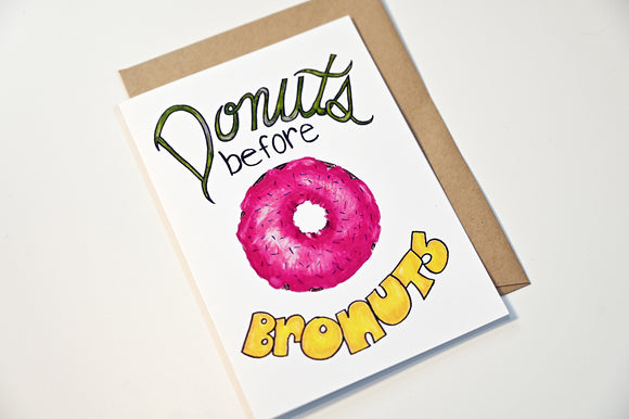 Hand-Drawn Notes Card - Donuts Before Bronuts