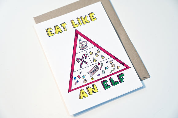 Hand-Drawn Notes Card - Eat Like an Elf