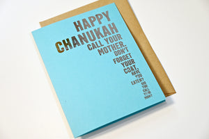 Typo Notes Card - Happy Chanukah