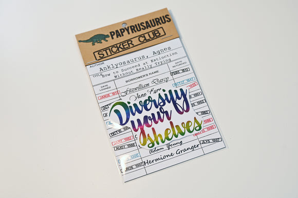 Diversify Your Shelves Metallic Vinyl Sticker